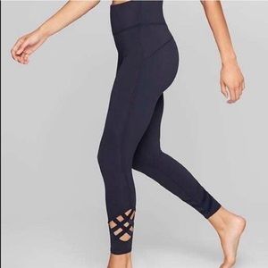 Athleta High Rise Sublime Navy Blue Leggings